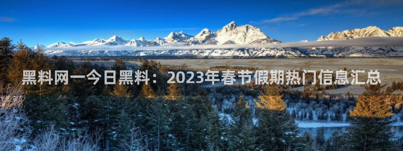 51吃瓜今日必吃刀刀:黑料网一今日黑料:2023年春节假期热门信息汇总
